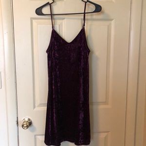 Purple velvet dress